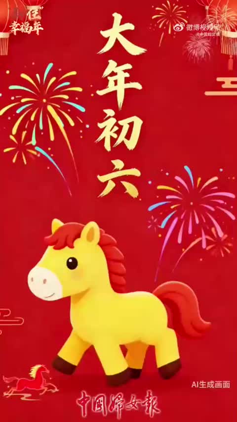 「大年初六，送穷纳福添喜气」大年初六，是民间送穷迎富的日子。民间有洒扫庭除、送穷迎富、开市纳福等习俗。祝财源广进，岁岁无贫！